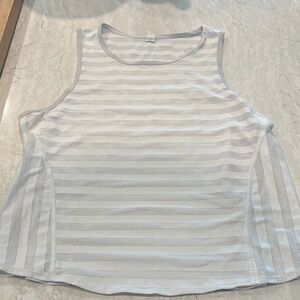 Lululemon White Striped Women's Top